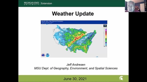 Thumbnail for entry Agricultural weather forecast for June 30, 2021