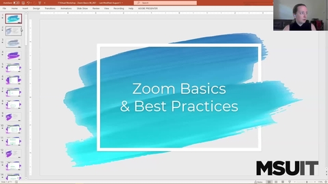 Thumbnail for entry IT Virtual Workshop - Zoom Basics (08.27.2021)