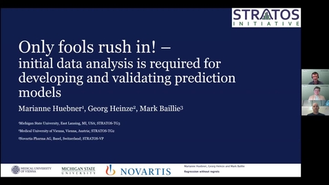 Thumbnail for entry Only fools rush in! - Initial data analysis is required for developing and validating prediction models