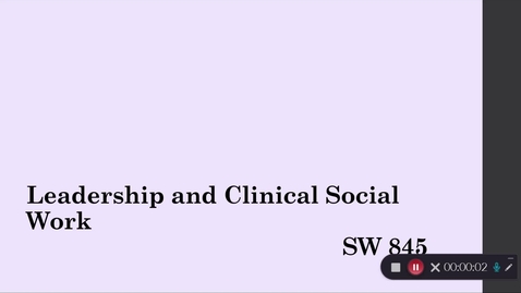 Thumbnail for Leadership &amp; Clinical Social Work Summer '24