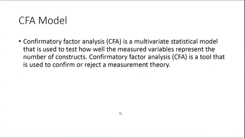 Thumbnail for entry CSTAT Day - Intro to Confirmatory Factor Analysis (CFA)