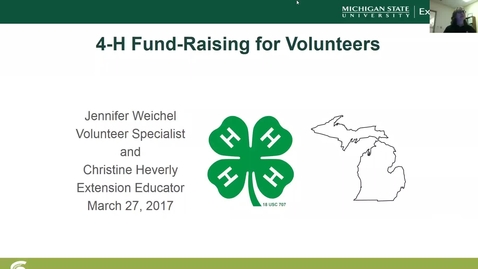 Thumbnail for entry 4-H Fund-Raising for Volunteers