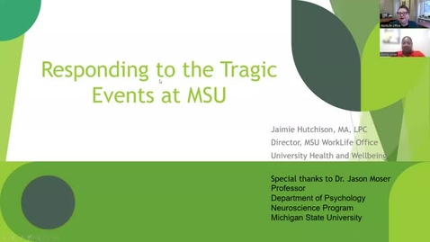 Thumbnail for entry Responding to the Tragic Events at MSU