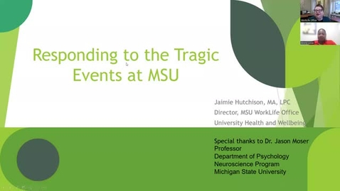 Thumbnail for Responding to the Tragic Events at MSU