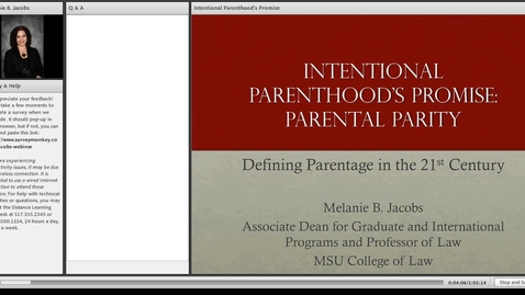 Thumbnail for entry Intentional Parenthood’s Promise: Redefining Legal Parentage for the 21st Century
