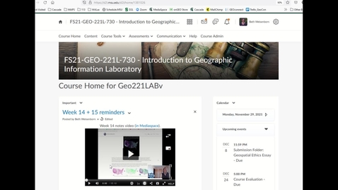 Thumbnail for entry Week 14 Notes (FS21 GEO 221LAB, section 730)