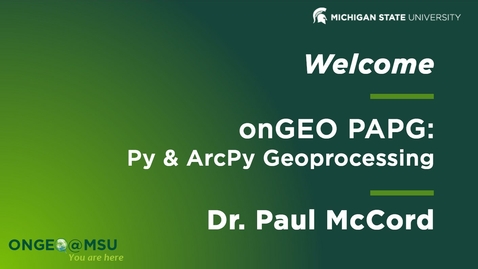 Thumbnail for onGEO-PAPG: Welcome