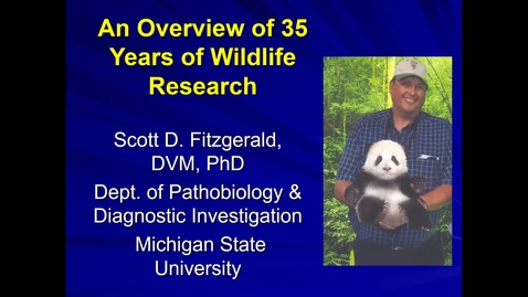 Thumbnail for entry PDI Seminar Series 10/26/2023 - An Overview of 35 Years of Wildlife Research