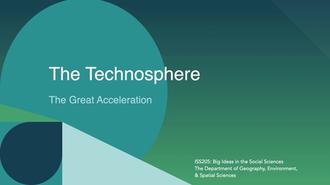 Thumbnail for ISS205: The Technosphere