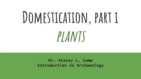 Thumbnail for entry Domestication Part I - Plants