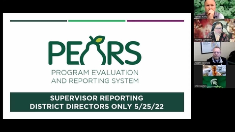 Thumbnail for entry District Director reporting in PEARS 2022/05/25