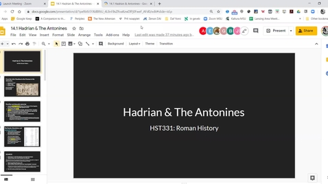 Thumbnail for entry Lecture 14.1 Hadrian  &amp; The Antonines