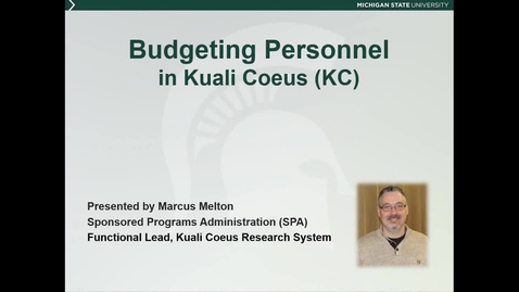 Thumbnail for entry Budgeting Personnel in Kuali Coeus