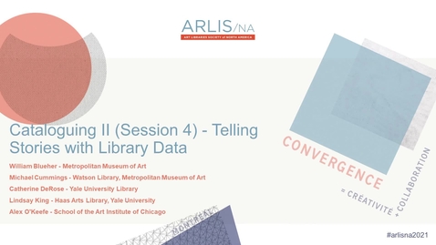 Thumbnail for Telling Stories with Library Data: Visualization Projects and Tools