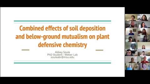 Thumbnail for Abrianna Soule, 2021 KBS-LTER Graduate Fellow