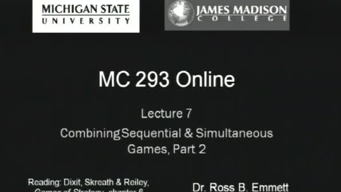 Thumbnail for Combining Sequential and Simultaneous Games, Part 2
