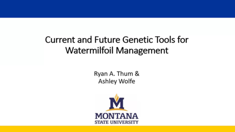 Thumbnail for Current and Future Tools for Watermilfoil Management