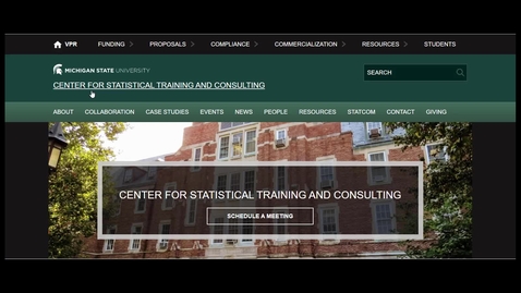 Thumbnail for entry Center for Statistical Training and Consulting (CSTAT)