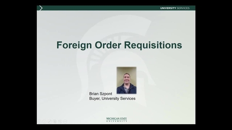 Thumbnail for International Research II: Foreign Order Requisitions (B. Szpont)