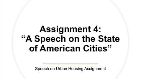 Thumbnail for entry GEO 330v: Speech on the State of American Cities Introduction Video