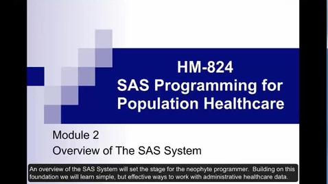 Thumbnail for HM824 sec730 Module2SAS-System