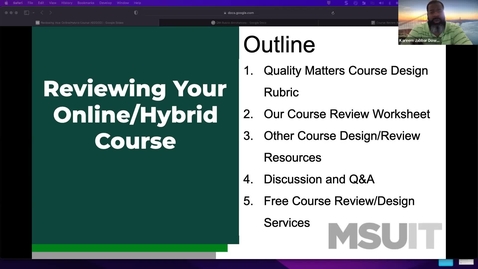 Thumbnail for entry Reviewing your Online/Hybrid Course (06.22.22)