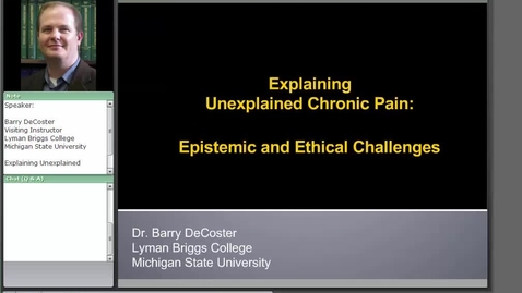 Thumbnail for entry Explaining Unexplained Chronic Pain: Epistemic and Ethical Challenges
