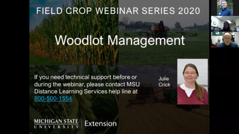 Thumbnail for entry Field Crops Webinar Series 3-16-20 Woodlot Management