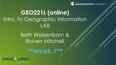 Thumbnail for Week 7 Notes (SS22 GEO 221LAB, section 730)