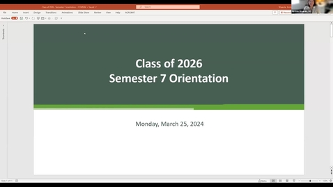 Thumbnail for entry Semester Orientation - OMS2