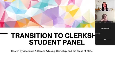 Thumbnail for entry 2023 Transition to Clerkship Panel