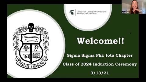 Thumbnail for 03.13.2021 Sigma Sigma Phi Initiation Ceremony