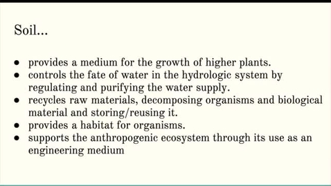 Thumbnail for entry ISS310: Soil Use &amp; Misuse