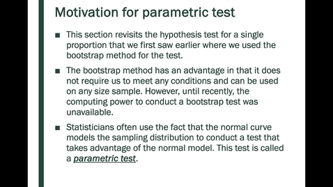 Thumbnail for entry ParametricOneProportionTests