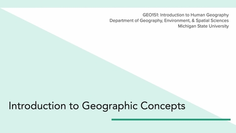 Thumbnail for GEO151: Introduction to Geographic Concepts