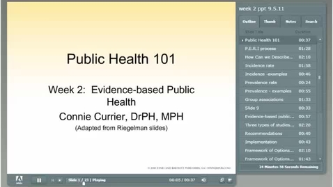 Thumbnail for entry HM101 Mod-2-OLD-Module-2----Adobe-Presentation-Evidence-based-public-healthPart-1