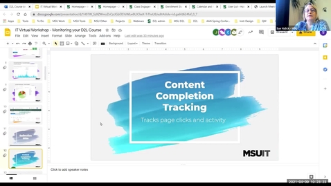 Thumbnail for entry Monitoring Your D2L Course: Content Completion Tracking (5-25-21)