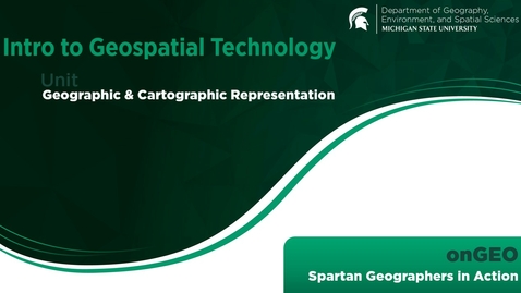 Thumbnail for onGEO-IGT: VIDEO: Geographic &amp; Cartographic Representation