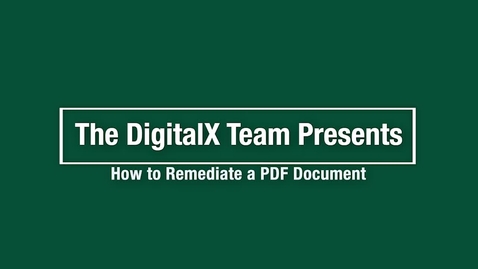 Thumbnail for entry How to Remediate a PDF Document