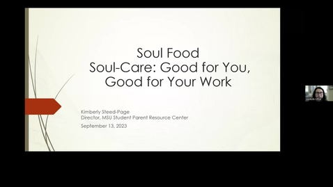 Thumbnail for entry Women’s Networking Association presents “Soul Food: Soul-Care, Good for You and Your Work”