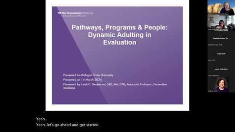 Thumbnail for Pathways, Programs &amp; People: Dynamic Adulting in Evaluation