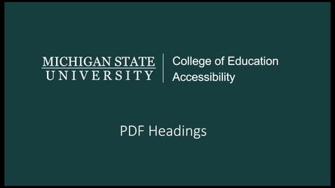 Thumbnail for PDF Headings Tutorial