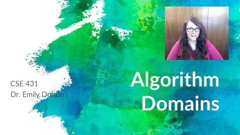Thumbnail for entry Algorithm Domains