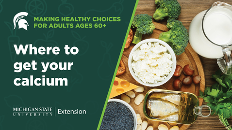 Thumbnail for entry Making Healthy Choices for Adults Ages 60+: Where to get your calcium