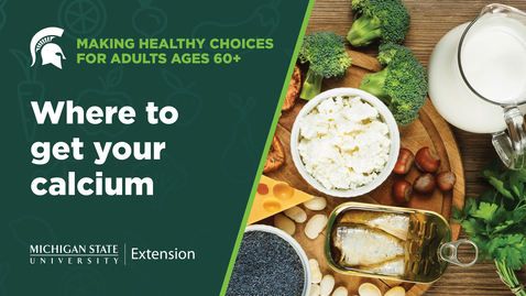 Thumbnail for Making Healthy Choices for Adults Ages 60+: Where to get your calcium