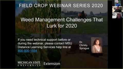 Thumbnail for entry Field Crops Webinar Series 2-24-20 - Weed Management Challenges that Lurk for 2020