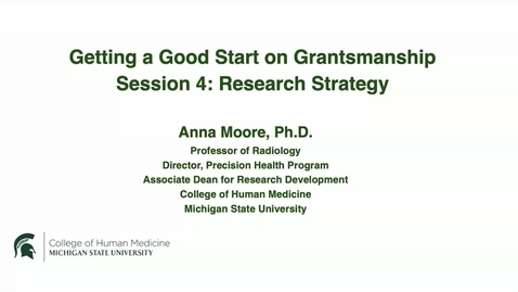 Thumbnail for Session 4:  Science documents: Research Strategy