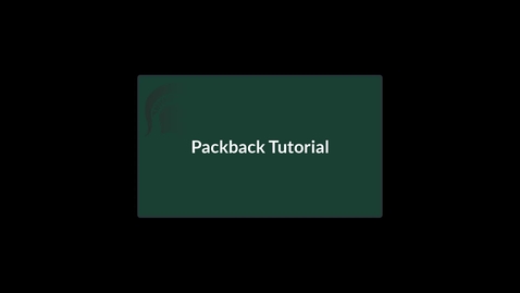 Thumbnail for entry Packback Tutorial