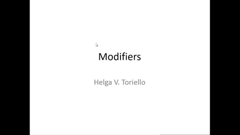 Thumbnail for Modifiers 2024