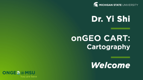Thumbnail for Welcome message for onGEO-CART: Cartography